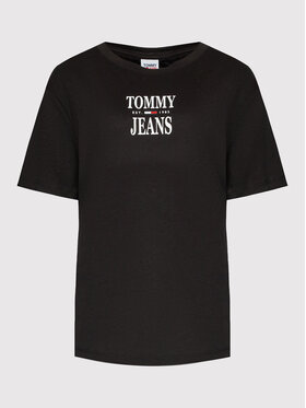 Tommy Jeans Curve Tommy Jeans Curve Tricou Essential DW0DW12996 Negru Regular Fit