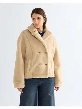Wrangler Wrangler Kurtka przejściowa MOTO SHERPA JACKET Beżowy Oversize