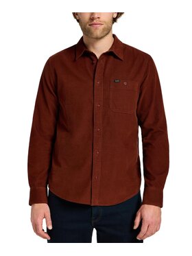 Lee Lee Koszula 112355736 Czerwony Regular Fit