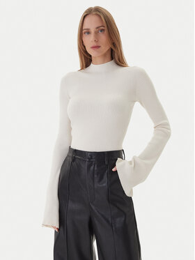 Kontatto Kontatto Bluză cu gât 3M0816C Écru Regular Fit