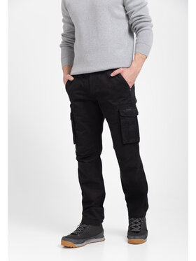 Volcano Volcano Spodnie cargo R-HAMPTER Czarny Regular Fit