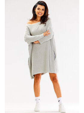 Awama Awama Sweter A618 Szary Basic Fit