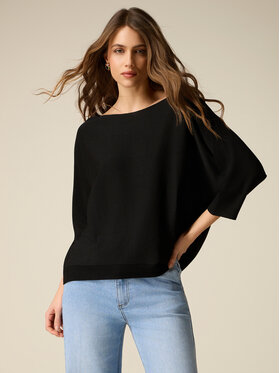 Oltre Oltre Sweter M579E001974N033 Czarny Regular Fit