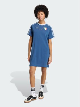 adidas adidas Sukienka codzienna Italy Niebieski jasny Loose Fit