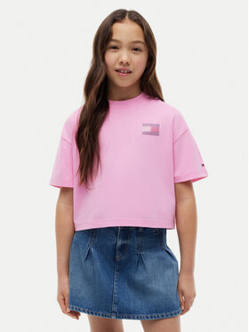 Tommy Hilfiger Tommy Hilfiger T-krekls KG0KG09465 Gaiši rozā Regular Fit