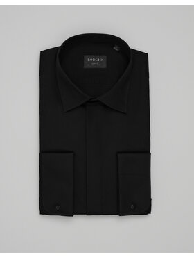 Borgio Borgio Koszula mozza_00656 Czarny Slim Fit