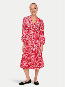 ONLY ONLY Rochie tip cămașă Milana 15308233 Roșu Loose Fit