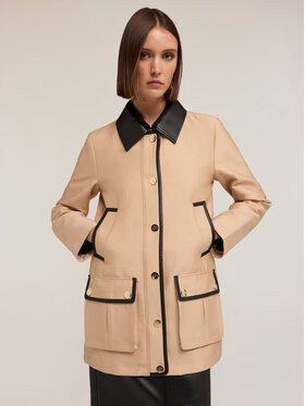 Motivi Motivi Cappotto R180Q001061N002 Écru Regular Fit