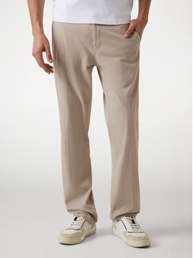 Guess Guess Kalhoty z materiálu 175253 Hnědá Regular Fit