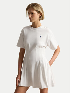Polo Ralph Lauren Polo Ralph Lauren Kasdieninė suknelė 211A96342002 Balta Slim Fit