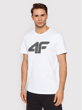 4F 4F T-Shirt NOSH4-TSM353 Biały Regular Fit