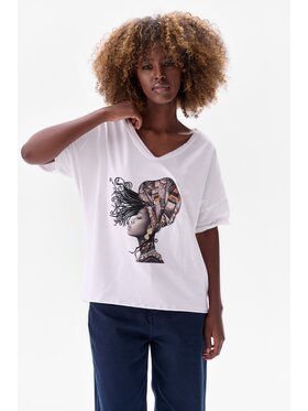 blue shadow blue shadow Bluzka Sija Écru Regular Fit