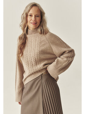 TATUUM Tatuum Sweter WOLLA Beżowy Oversize