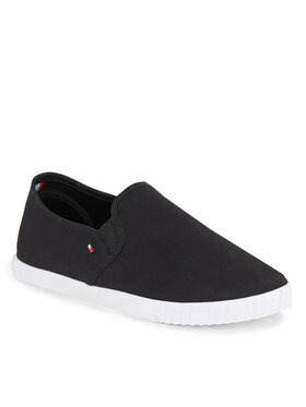 Tommy Hilfiger Tenisice Canvas Slip-On Sneaker FW0FW07806 Crna