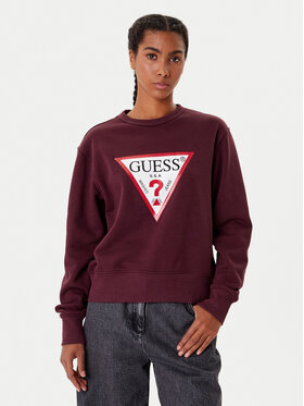 Guess Guess Bluză W2YQ16 KBA11 Vișiniu Regular Fit