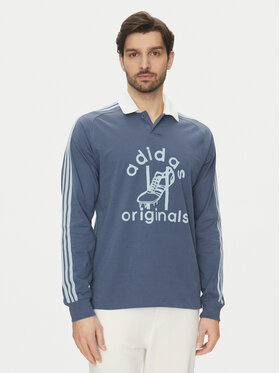 adidas adidas Поло Rugby JD1090 Голубий Regular Fit