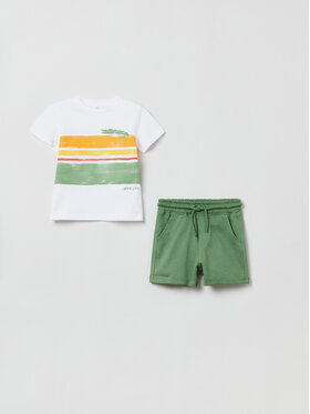 OVS OVS Komplet t-shirt i szorty sportowe 1759096 Zielony Regular Fit