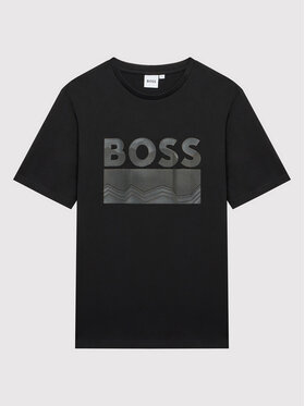 BOSS Boss T-Shirt J25M02 D Czarny Regular Fit