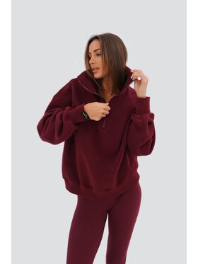 Chiara Wear Chiara Wear Bluza Bluza damska POLO Bordowy Oversize