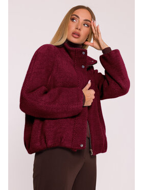 Made of Emotion Made of Emotion Kurtka przejściowa M885 Bordowy Casual Fit