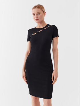 Guess Guess Kleid für den Alltag W3YK65 KAZH2 Schwarz Slim Fit