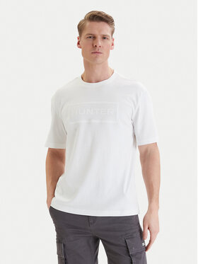 Hunter Hunter T-Shirt W126-HRMTS-1004-01X Weiß Regular Fit