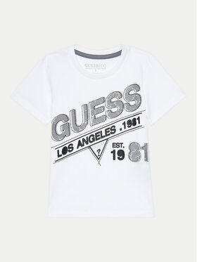 Guess Guess Majica N4BI10 I3Z14 Bela Regular Fit