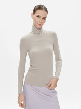 Calvin Klein Calvin Klein Krekls ar augstu apkakli K20K206053 Bēšs Slim Fit