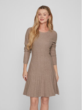 Vila Vila Strickkleid 14088238 Beige Regular Fit