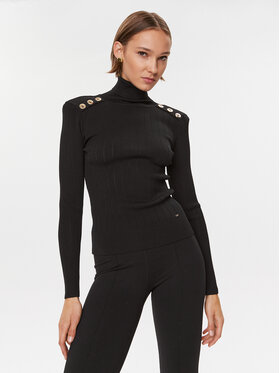 Gaudi Gaudi Rochie tricotată 321FD53001 Negru Regular Fit
