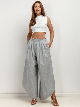 Tessita Tessita Spodnie materiałowe T431/1/XL Szary Wide Leg