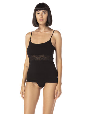 Uniconf Uniconf Bluzka MF15DST-NEG Czarny Feminine Fit