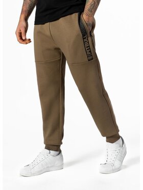 PITBULL PITBULL Spodnie dresowe Spodnie Brązowy Regular Fit