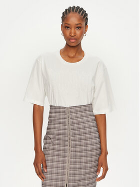PINKO PINKO T-Shirt Scanner 101704 A23W Biały Relaxed Fit