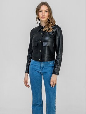 Perso Perso Kurtka przejściowa BLE262676F Czarny Regular Fit