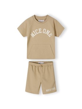 MINOTI MINOTI T-Shirt 23fleece36 Beżowy Regular Fit