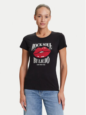 Liu Jo Liu Jo Tricou UF5265 JS923 Negru Regular Fit