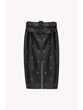 Epuzer Epuzer Gonna di pelle Embroidered leather Nero Standard Fit