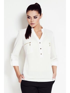 Awama Awama Camicia A051 Écru Basic Fit