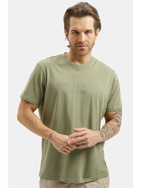 Cross Jeans Cross Jeans T-Shirt 16154-003 Khaki Regular Fit
