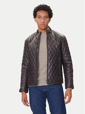 JOOP! JOOP! Кожено яке 17 Boys 1500150 80000851 Кафяв Regular Fit
