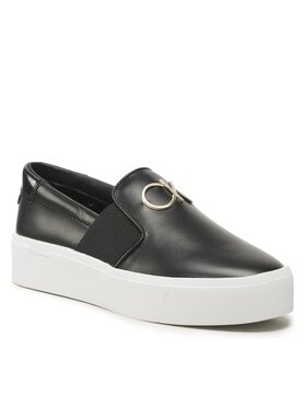 Calvin Klein Calvin Klein Sneakersy Flatform Cupsole Slip On W/Hw HW0HW01421 Čierna
