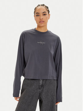 Calvin Klein Jeans Calvin Klein Jeans Μπλουζάκι Monologo J20J224200 Γκρι Relaxed Fit
