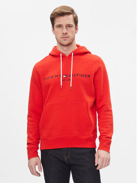 Tommy Hilfiger Tommy Hilfiger Majica dugih rukava Tommy Logo Hoody MW0MW11599 Crvena Regular Fit