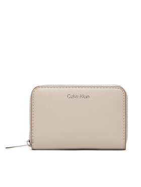 Calvin Klein Calvin Klein Veliki ženski novčanik Foil Logo Medium Zip Around LV04F1091G Bež