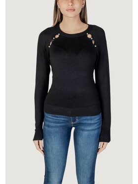 ONLY ONLY Sweter ONLVENICE LIFE LS PEARL DET ONECK CC KNT Czarny Shirt Fit