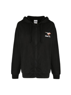Diadora Diadora Bluza L. HOODIE FZ FLOSS Czarny Basic Fit