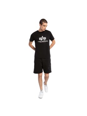 Alpha Industries Alpha Industries Szorty materiałowe Patch Short LF 136360-03 Czarny Classic Fit