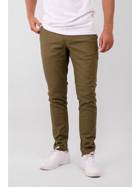TeeShoppen TeeShoppen Chinosy 'Perform Collection' Zielony Slim Fit