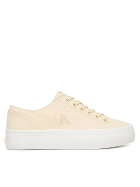Calvin Klein Calvin Klein Tenisice Vulc Flatform Low Canvas Mg YW0YW01763 Écru